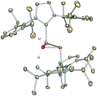 Graphical abstract: Carbene-stabilized diphosphorus: bidentate complexation of BH2+