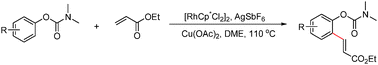 Graphical abstract: Rhodium-catalyzed direct ortho C–H olefination of phenol derivatives