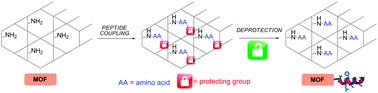 Graphical abstract: Amino acid functionalized metal–organic frameworks by a soft coupling–deprotection sequence