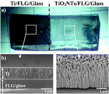 Graphical abstract: Synthesis of transparent vertically aligned TiO2 nanotubes on a few-layer graphene (FLG) film