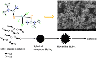 Graphical abstract: Solvent-assisted growth of Sb2Se3 nanocompounds from a single-source precursor under mild reaction conditions