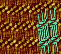 Graphical abstract: Chiral non-periodic surface-confined molecular nanopatterns revealed by scanning tunnelling microscopy