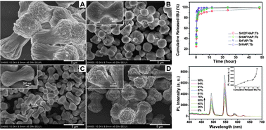 Graphical abstract: Controlled synthesis of luminescent F-substituted strontium hydroxyapatite with hierarchical structures for drug delivery