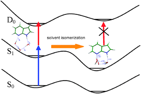 Graphical abstract: Photon induced isomerization in the first excited state of the 7-azaindole–(H2O)3cluster