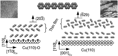 Graphical abstract: Crystal growth of para-sexiphenyl on clean and oxygen reconstructed Cu(110) surfaces