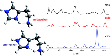 Graphical abstract: Infrared spectra of the protonated neurotransmitter histamine: competition between imidazolium and ammonium isomers in the gas phase