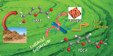 Graphical abstract: Aerobic oxidation of 5-hydroxylmethylfurfural with homogeneous and nanoparticulate catalysts