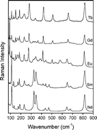 Graphical abstract: Influence of the processing conditions and chemical environment on the crystal structures and phonon modes of lanthanide orthotantalates