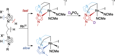 Graphical abstract: Smooth C(alkyl)–H bond activation in rhodium complexes comprising abnormal carbene ligands