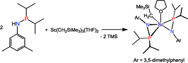 Graphical abstract: Synthesis and characterization of organo-scandium and yttrium complexes stabilized by phosphinoamide ligands