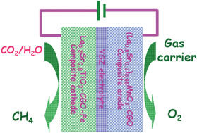 Graphical abstract: Direct synthesis of methane from CO2/H2O in an oxygen-ion conducting solid oxide electrolyser