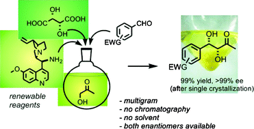 Graphical abstract: Simple and practical direct asymmetric aldol reaction of hydroxyacetone catalyzed by 9-amino Cinchona alkaloid tartrates