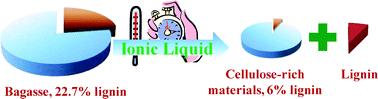 Graphical abstract: Rapid dissolution of lignocellulosic biomass in ionic liquids using temperatures above the glass transition of lignin