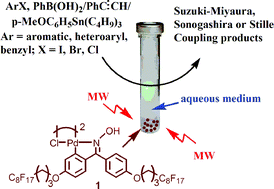 Graphical abstract: Development of a fluorous, oxime-based palladacycle for microwave-promoted carbon–carbon coupling reactions in aqueous media