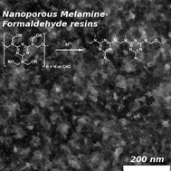 Graphical abstract: Hierarchical nanoporous melamine resin sponges with tunable porosity—porosity analysis and CO2 sorption properties