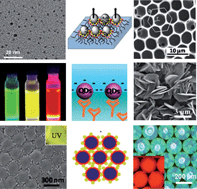 Graphical abstract: Fabrication of quantum dot-based photonic materials from small to large via interfacial self-assembly