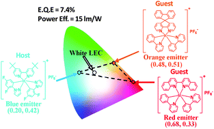 Graphical abstract: Highly efficient double-doped solid-state white light-emitting electrochemical cells