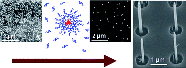 Graphical abstract: Micellar block copolymer templated galvanic displacement for epitaxial nanowire device integration