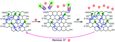 Graphical abstract: Synergistic pH effect for reversible shuttling aptamer-based biosensors between graphene oxide and target molecules