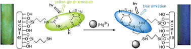 Graphical abstract: Detection and adsorption of Hg2+ by new mesoporous silica and membrane material grafted with a chemodosimeter