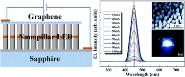 Graphical abstract: Nanopillar InGaN/GaN light emitting diodes integrated with homogeneous multilayer graphene electrodes