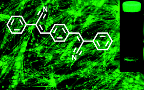 Graphical abstract: Exploring the minimal structure of a wholly aromatic organogelator: simply adding two β-cyano groups to distyrylbenzene