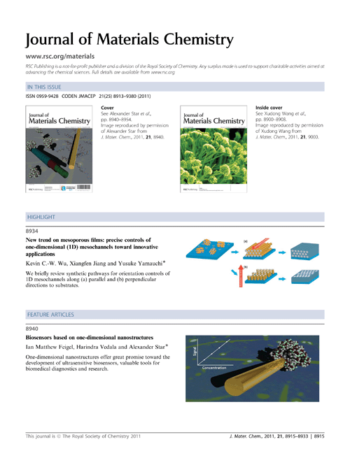 Contents Journal of Materials Chemistry (RSC Publishing)