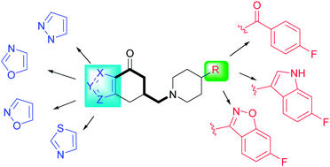 Graphical abstract: Potential atypical antipsychotics: synthesis, binding affinity and SAR of new heterocyclic bioisosteric butyrophenone analogues as multitarget ligands