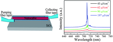 Graphical abstract: Lasing of CdSe/SiO2 nanocables synthesized by the facile chemical vapor deposition method