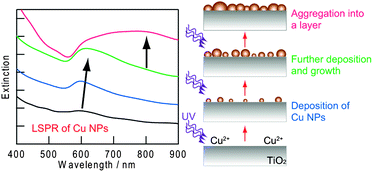 Graphical abstract: Growth behaviour and plasmon resonance properties of photocatalytically deposited Cu nanoparticles