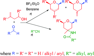 Graphical abstract: An efficient synthesis of dihydro- and tetrahydropyrans viaoxonium–ene cyclization reaction