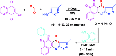 Graphical abstract: A new rapid multicomponent domino reaction for the formation of functionalized benzo[h]pyrazolo[3,4-b]quinolines