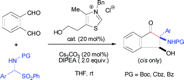 Graphical abstract: N-Heterocyclic carbene-catalyzed [4 + 1] annulation of phthalaldehyde and imines