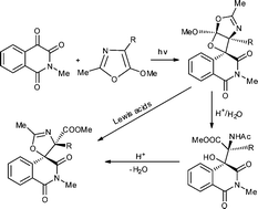 Graphical abstract: Facile synthesis of spiroisoquinolines based on photocycloaddition of isoquinoline-1,3,4-trione with oxazoles