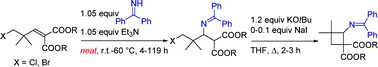 Graphical abstract: Synthesis of novel β-aminocyclobutanecarboxylic acid derivatives by a solvent-free aza–Michael addition and subsequent ring closure