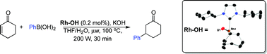 Graphical abstract: Well-defined [Rh(NHC)(OH)] complexes enabling the conjugate addition of arylboronic acids to α,β-unsaturated ketones