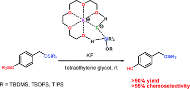 Graphical abstract: A mild and efficient method for the selective deprotection of silyl ethers using KF in the presence of tetraethylene glycol