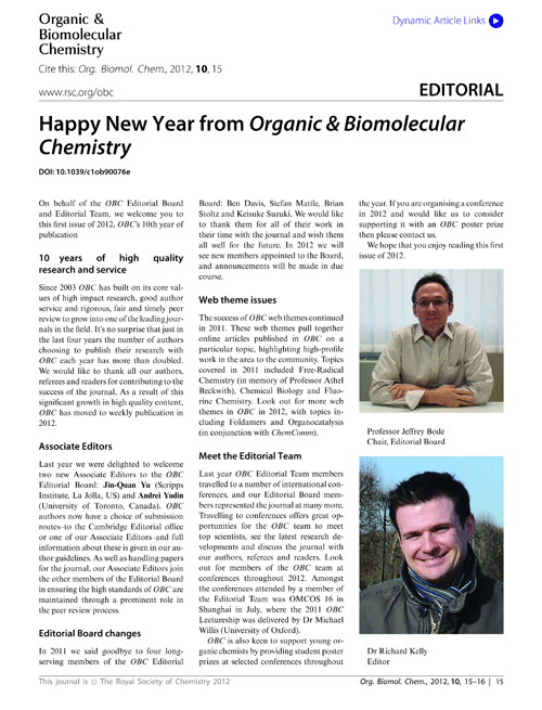 Graphical abstract: Happy New Year from Organic & Biomolecular Chemistry