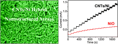 Graphical abstract: CNT-network modified Ni nanostructured arrays for high performance non-enzymatic glucose sensors