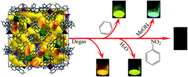 Graphical abstract: A flexible metal azolate framework with drastic luminescence response toward solvent vapors and carbon dioxide