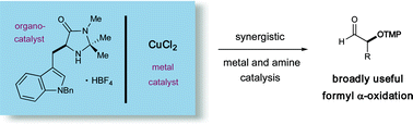 Graphical abstract: A general approach to the enantioselective α-oxidation of aldehydesvia synergistic catalysis