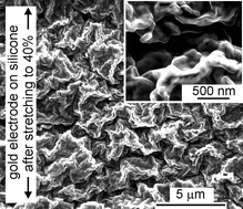 Graphical abstract: Isotropically stretchable gold conductors on elastomeric substrates