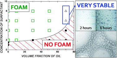 Graphical abstract: Dual gas and oil dispersions in water: production and stability of foamulsion