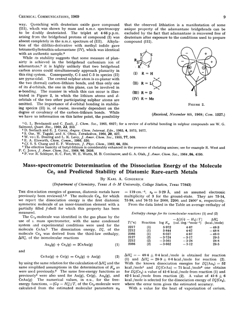 Mass-spectrometric determination of the dissociation energy of the molecule Ce2 and predicted stability of diatomic rare-earth metals
