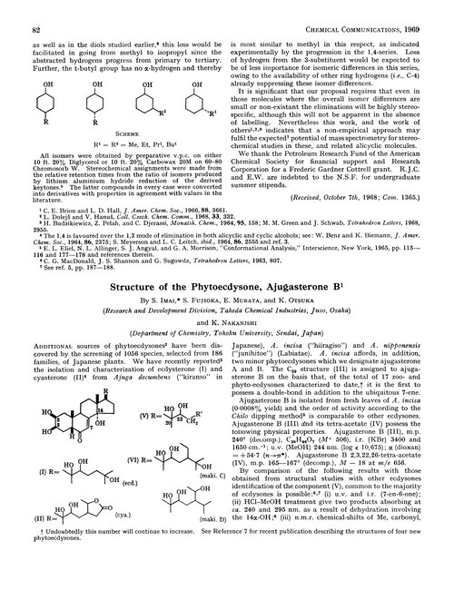 Structure of the phytoecdysone, ajugasterone B