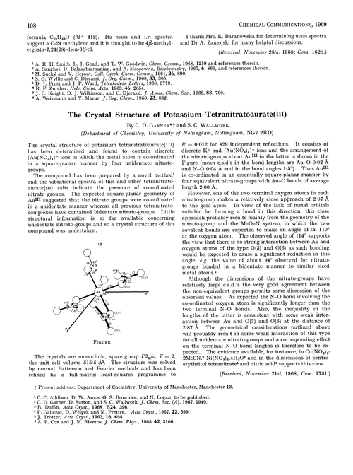 The crystal structure of potassium tetranitratoaurate(III)