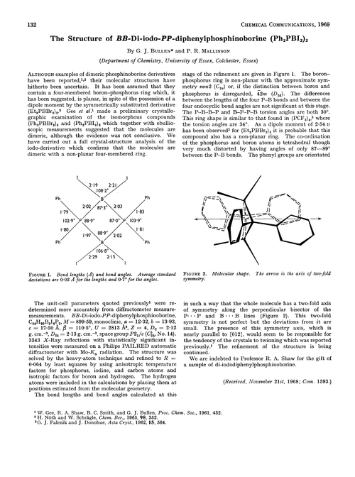 The structure of BB-di-iodo-PP-diphenylphosphinoborine (Ph2PBI2)2