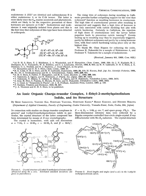 An ionic organic charge-transfer complex, 1-ethyl-2-methylquinolinium iodide, and its structure