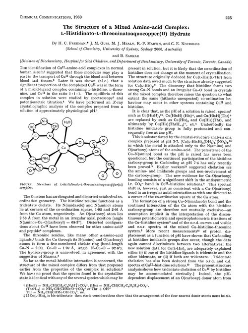 The structure of a mixed amino-acid complex: L-histidinato-L-threoninatoaquocopper(II) hydrate