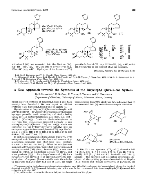 A new approach towards the synthesis of the bicyclo[2,1,1]hex-2-ene system